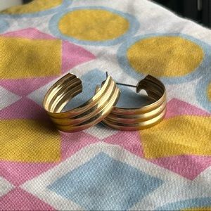 Vintage gold Hoop Earrings